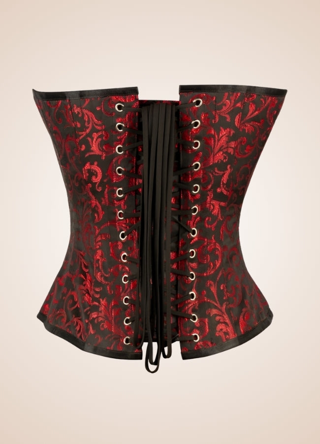Red And Black Steampunk Corset - Steampunk Australia