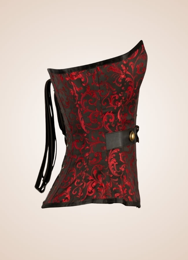 Red And Black Steampunk Corset - Steampunk Australia