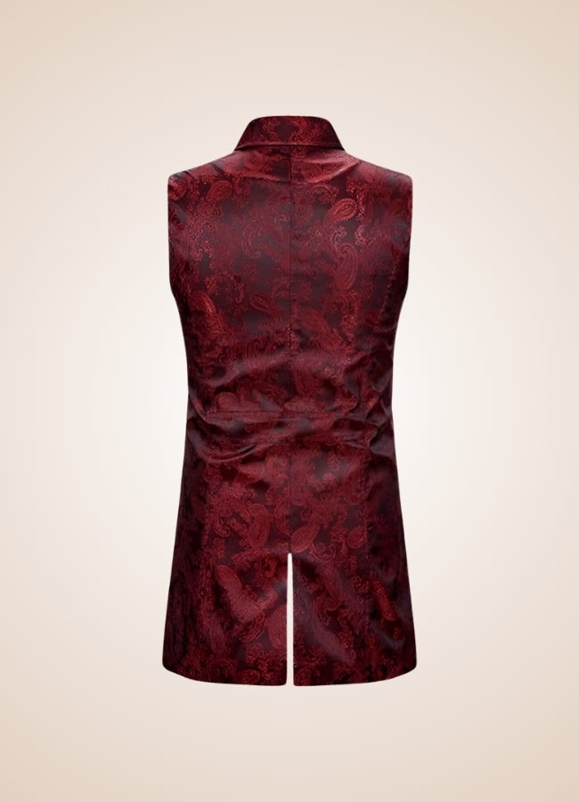 Red Button Steampunk Vest - Steampunk Australia