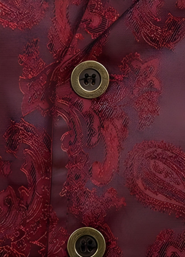 Red Button Steampunk Vest - Steampunk Australia