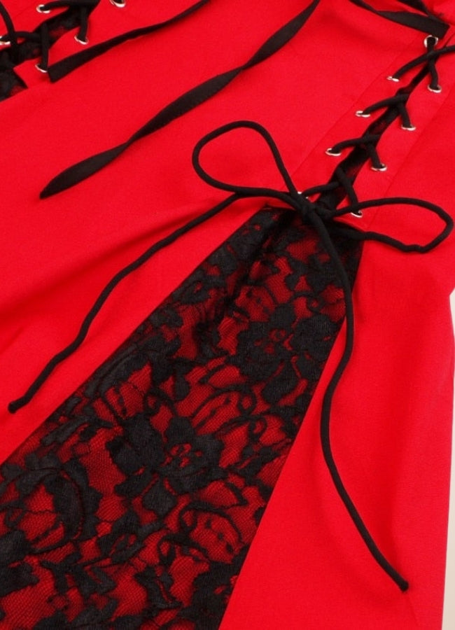 Red Gothic Style Dress - Steampunk Australia
