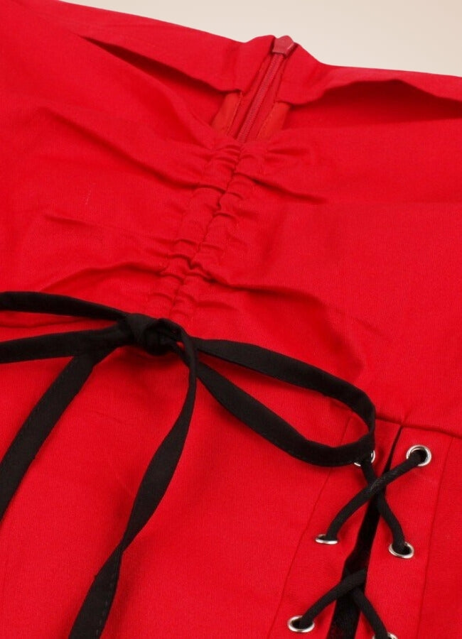 Red Gothic Style Dress - Steampunk Australia