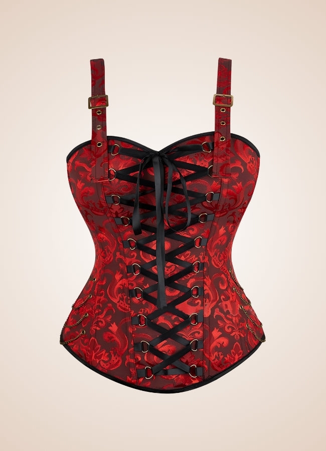 Red Pirate Steampunk Corset - Steampunk Australia