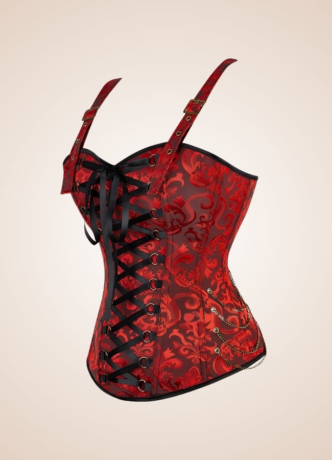 Red Pirate Steampunk Corset - Steampunk Australia