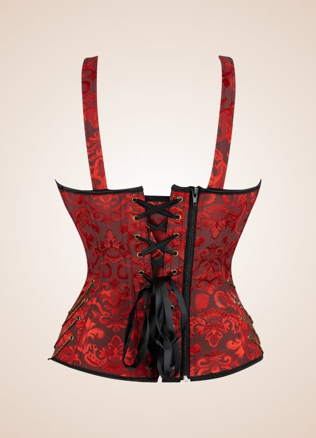 Red Pirate Steampunk Corset - Steampunk Australia