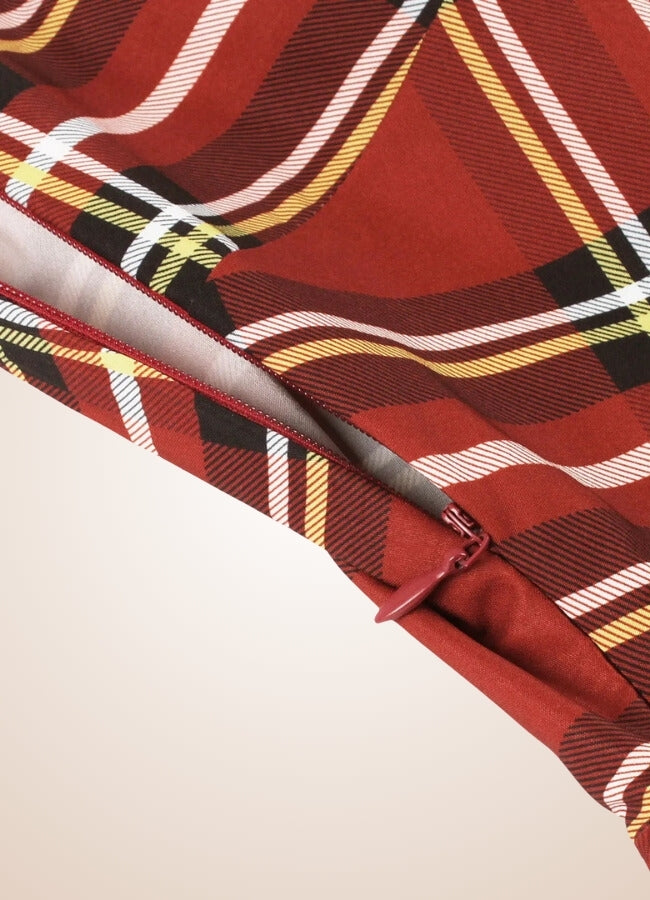Red Plaid Steampunk Dress - Steampunk Australia
