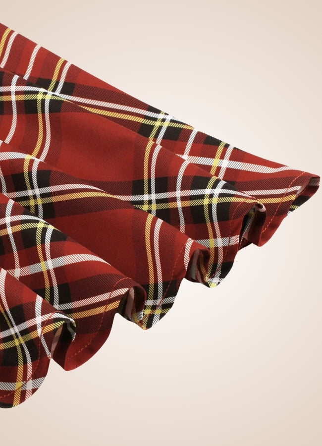 Red Plaid Steampunk Dress - Steampunk Australia