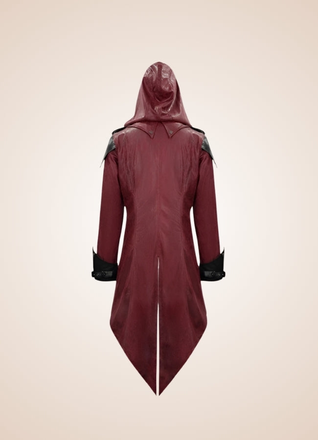Red Punk Men's Frock Coat - Steampunk Australia