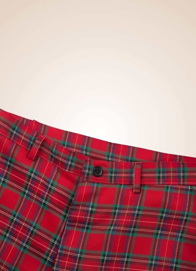 Red Steampunk Plaid Pants - Steampunk Australia