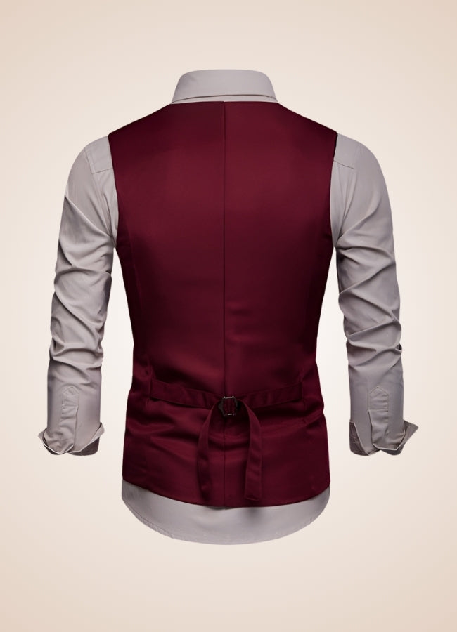 Red Vintage Steampunk Vest - Steampunk Australia