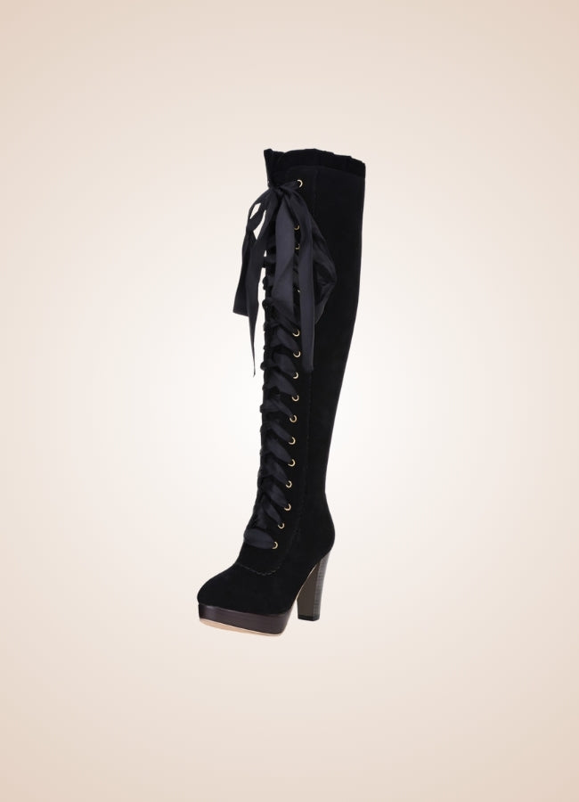 Ribbons Lace Steampunk Boots - Steampunk Australia