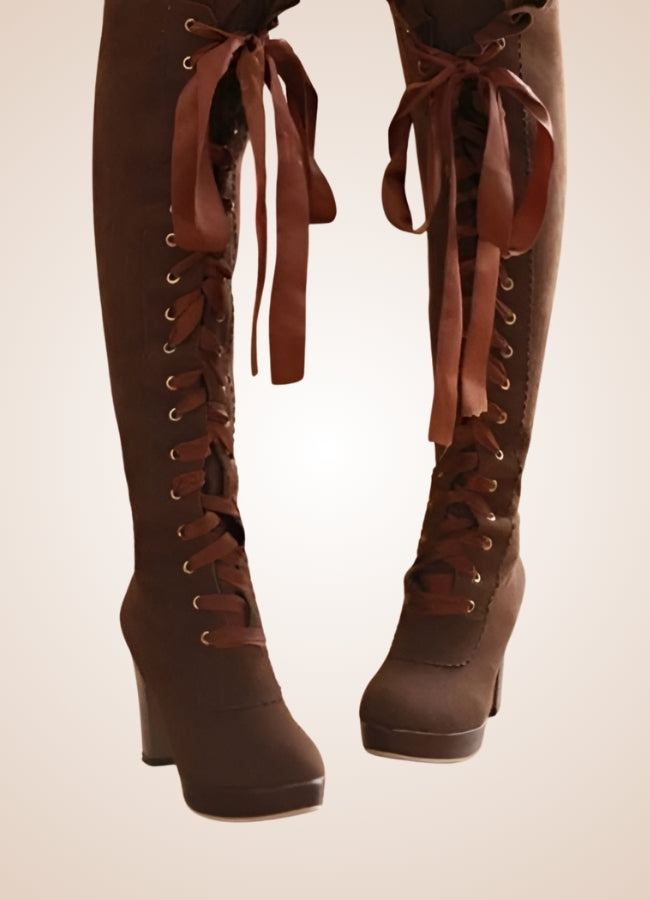 Ribbons Lace Steampunk Boots - Steampunk Australia