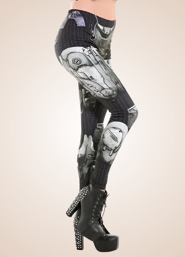 Silver Steampunk Legging - Steampunk Australia
