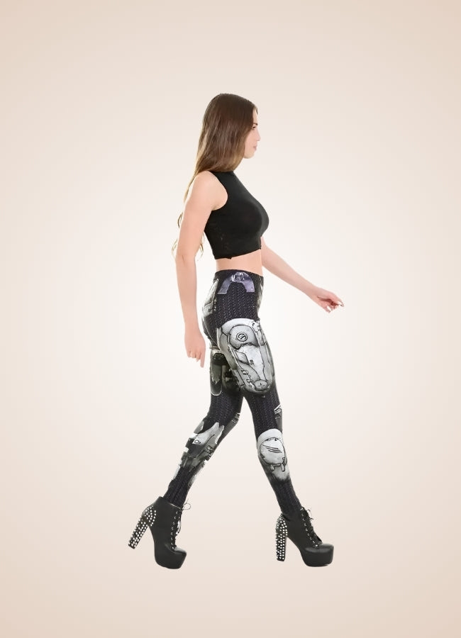 Silver Steampunk Legging - Steampunk Australia