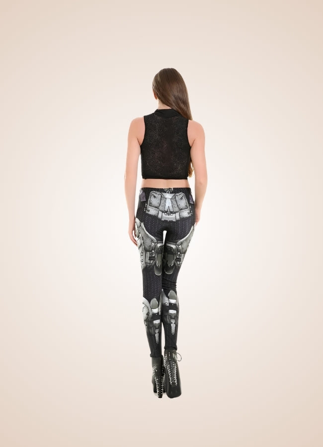 Silver Steampunk Legging - Steampunk Australia