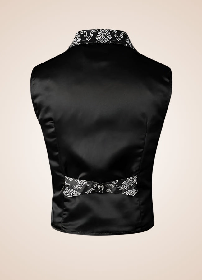 Silver Steampunk V Neck Vest - Steampunk Australia