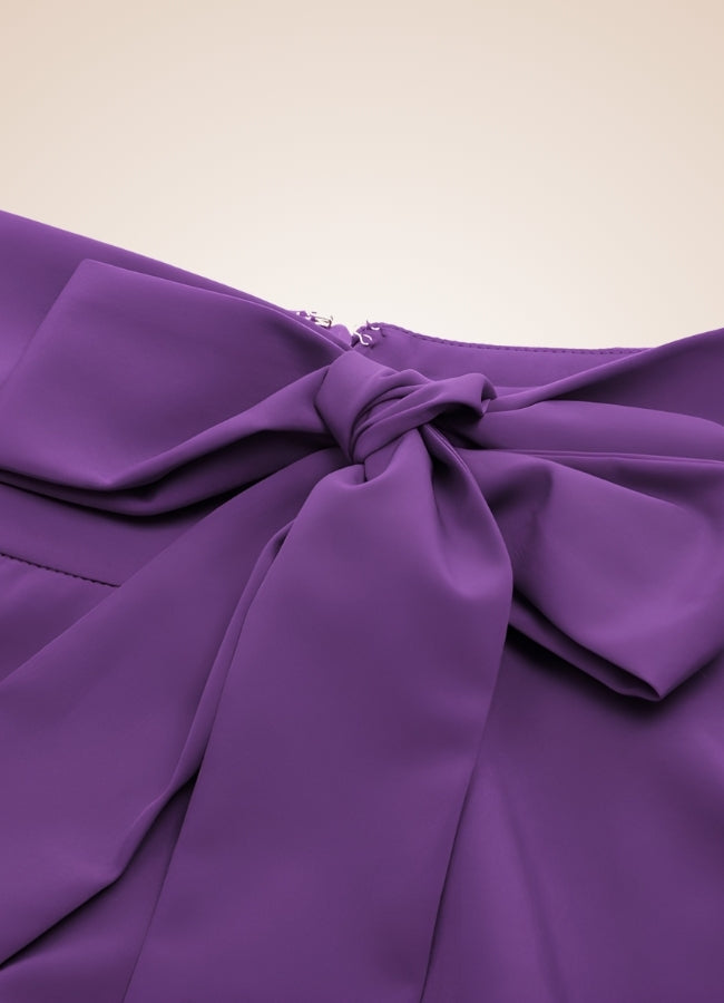 Solid Color Ribbon Midi Skirt - Steampunk Australia