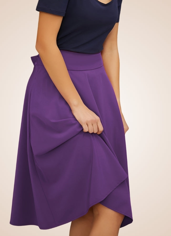 Solid Color Ribbon Midi Skirt - Steampunk Australia