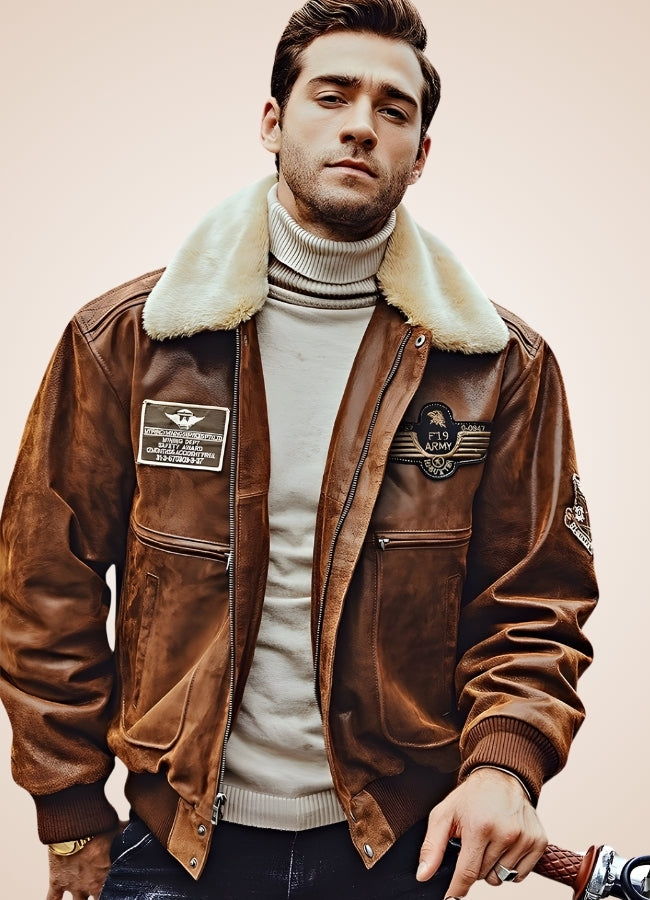 Steampunk Aviator Leather Jacket - Steampunk Australia