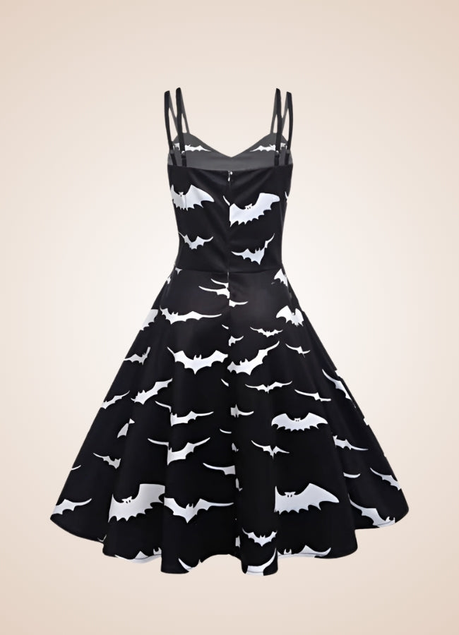 Steampunk Bat Print Dress - Steampunk Australia