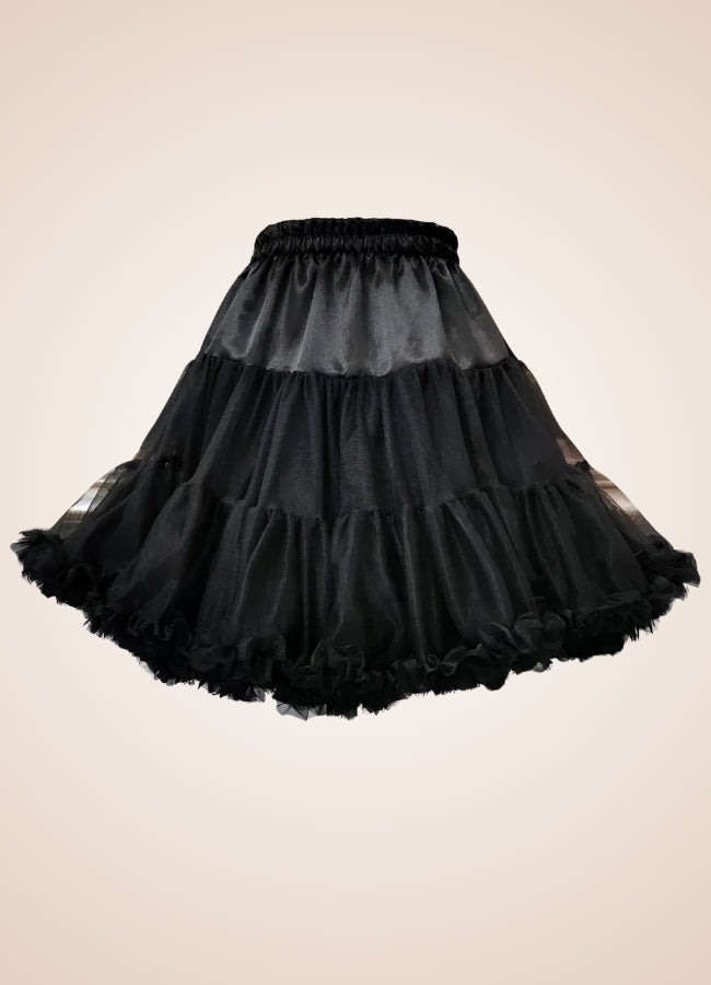 Steampunk Black Ruffled Skirt - Steampunk Australia