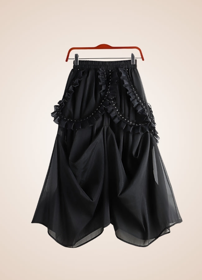 Steampunk Black Spring Skirt - Steampunk Australia