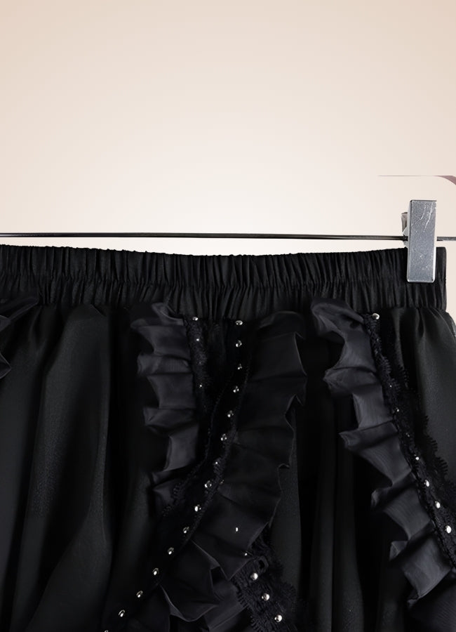 Steampunk Black Spring Skirt - Steampunk Australia