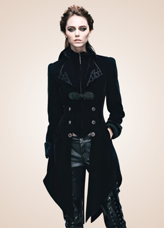 Steampunk Black Trench Coat - Steampunk Australia