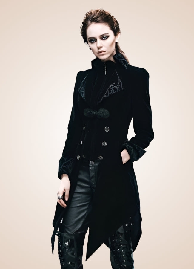 Steampunk Black Trench Coat - Steampunk Australia