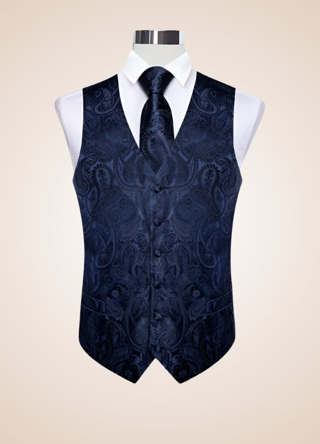 Steampunk Blue Suit Vest - Steampunk Australia