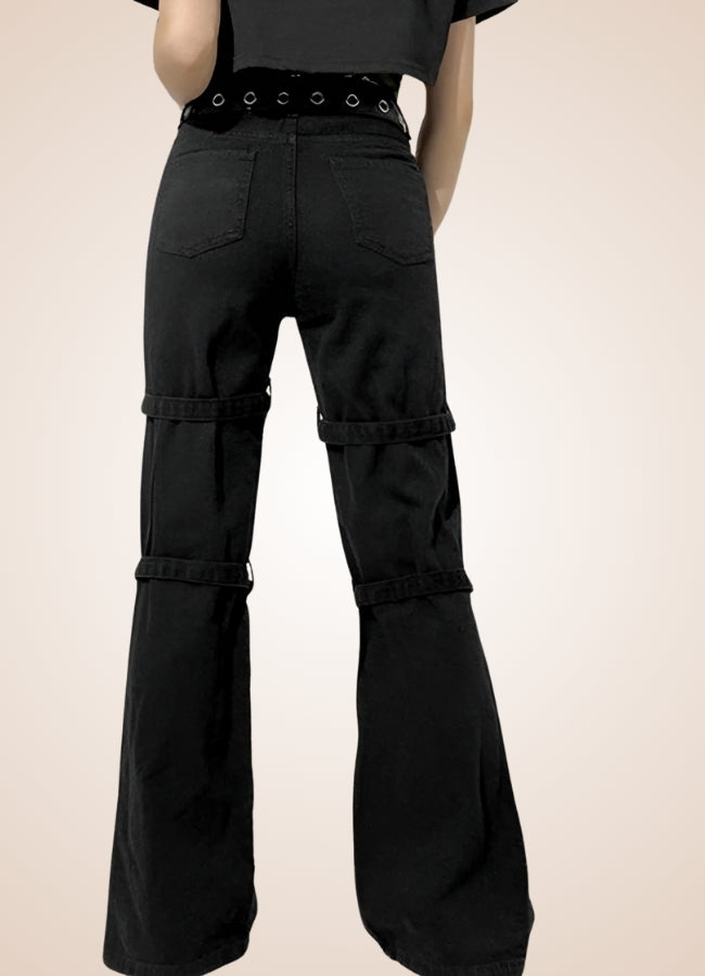 Steampunk Buckle Baggy Pants - Steampunk Australia