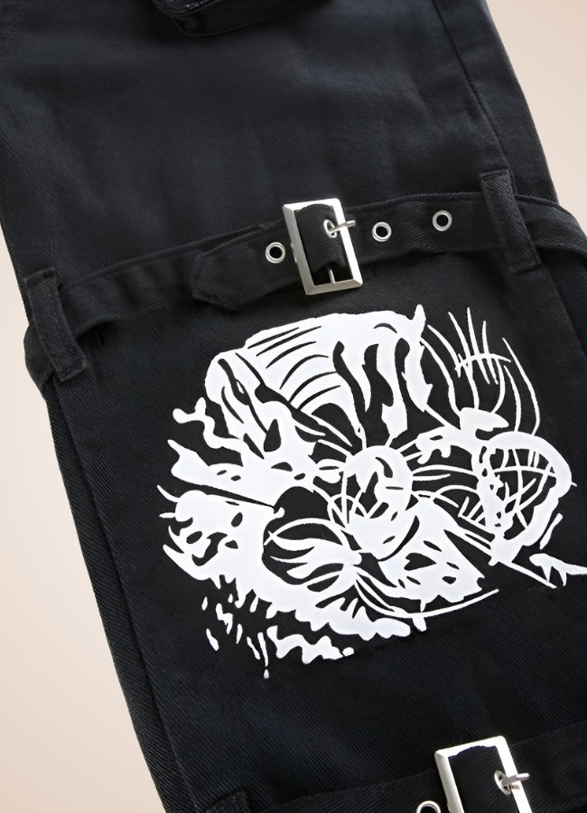 Steampunk Buckle Baggy Pants - Steampunk Australia