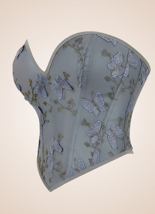 Steampunk Butterfly Embroidery Corset - Steampunk Australia