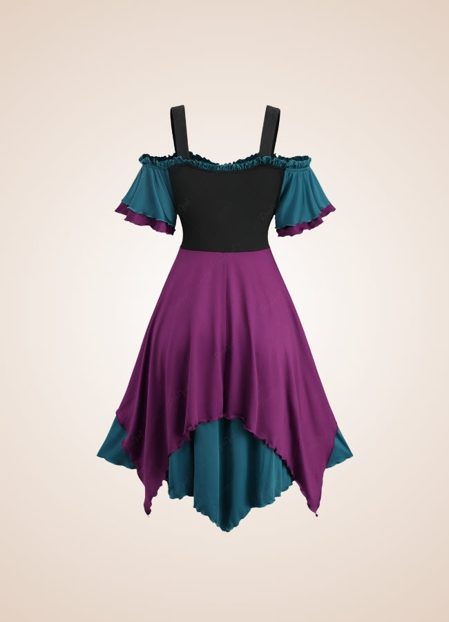 Steampunk Cold Shoulder Lace Dress - Steampunk Australia