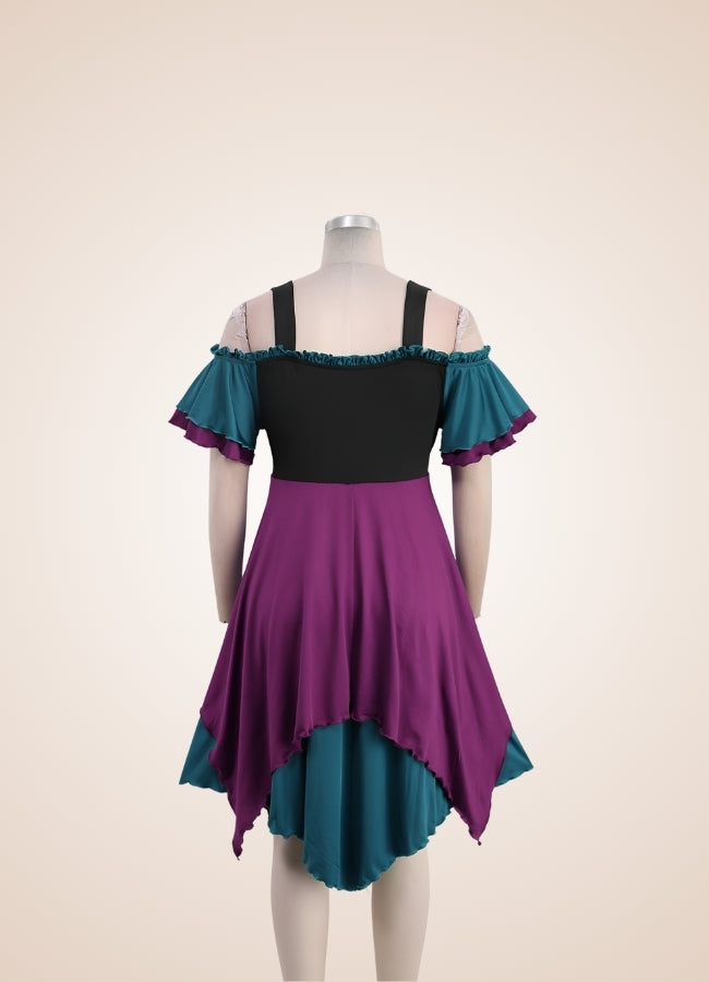 Steampunk Cold Shoulder Lace Dress - Steampunk Australia