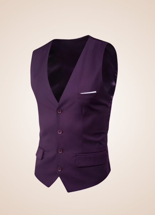 Steampunk Dark Purple Suit Vest - Steampunk Australia