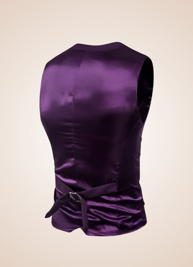 Steampunk Dark Purple Suit Vest - Steampunk Australia
