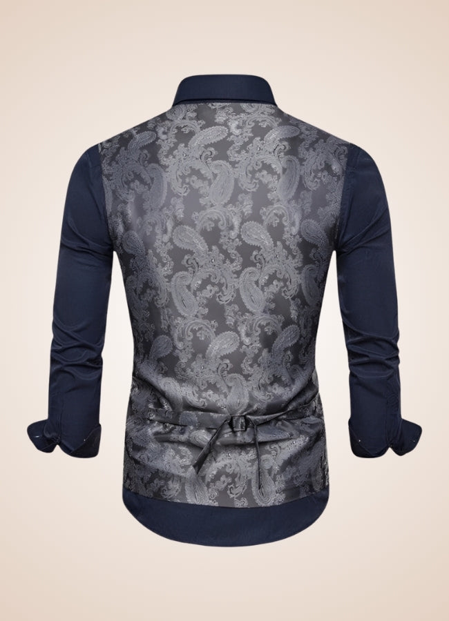 Steampunk Double Breasted Grey Vest - Steampunk Australia