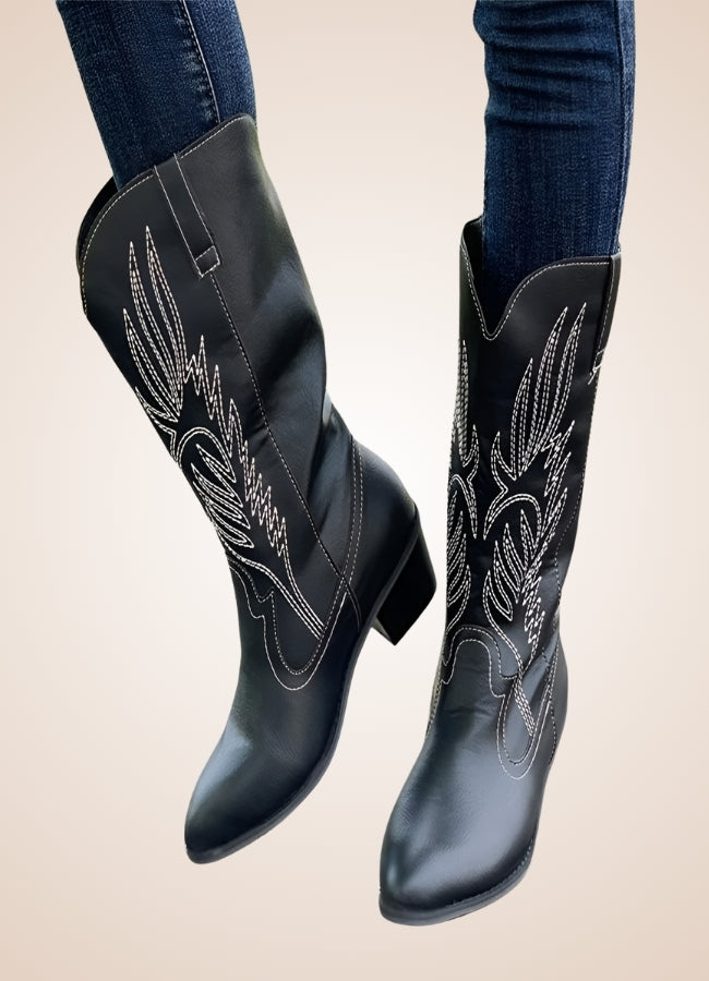 Steampunk Embroidery Cowboy Boots - Steampunk Australia