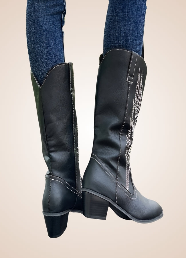 Steampunk Embroidery Cowboy Boots - Steampunk Australia