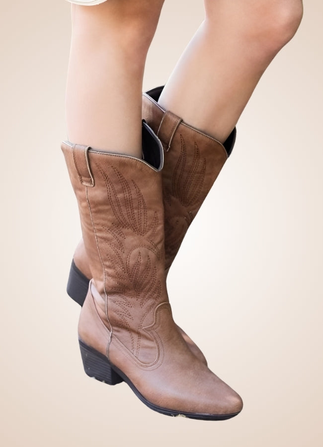 Steampunk Embroidery Cowboy Boots - Steampunk Australia