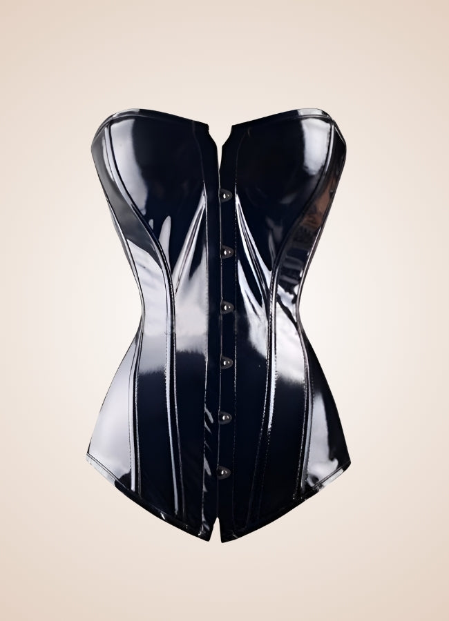 Steampunk Faux Leather Corset Lingerie - Steampunk Australia
