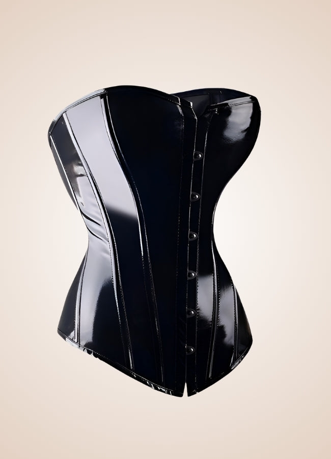 Steampunk Faux Leather Corset Lingerie - Steampunk Australia