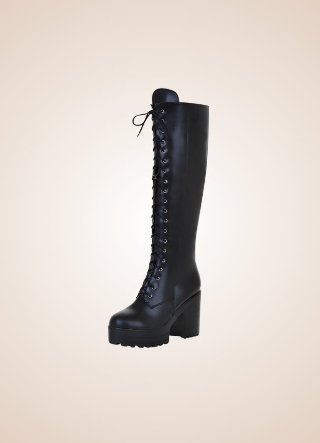 Steampunk Faux Leather Lace Boots - Steampunk Australia