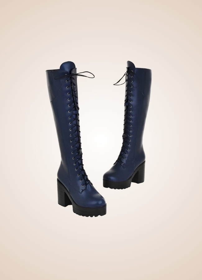 Steampunk Faux Leather Lace Boots - Steampunk Australia