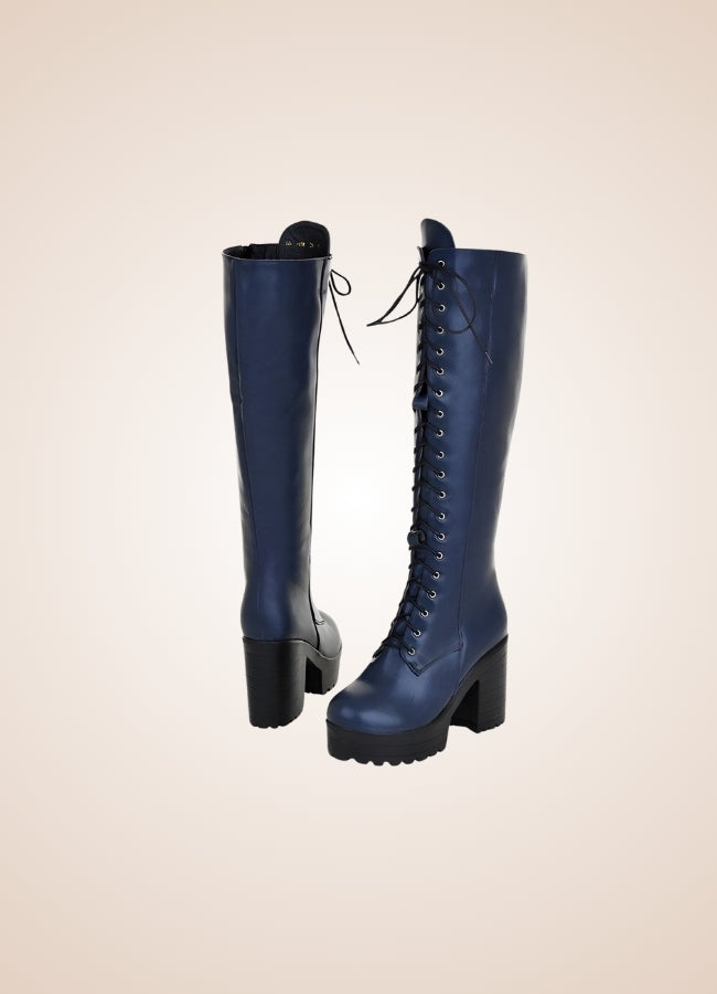 Steampunk Faux Leather Lace Boots - Steampunk Australia
