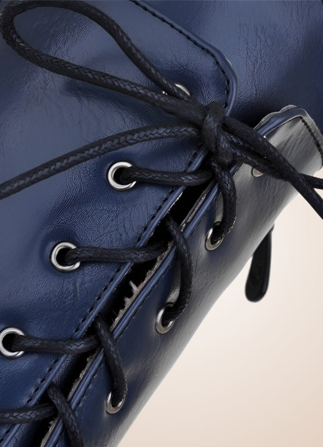 Steampunk Faux Leather Lace Boots - Steampunk Australia