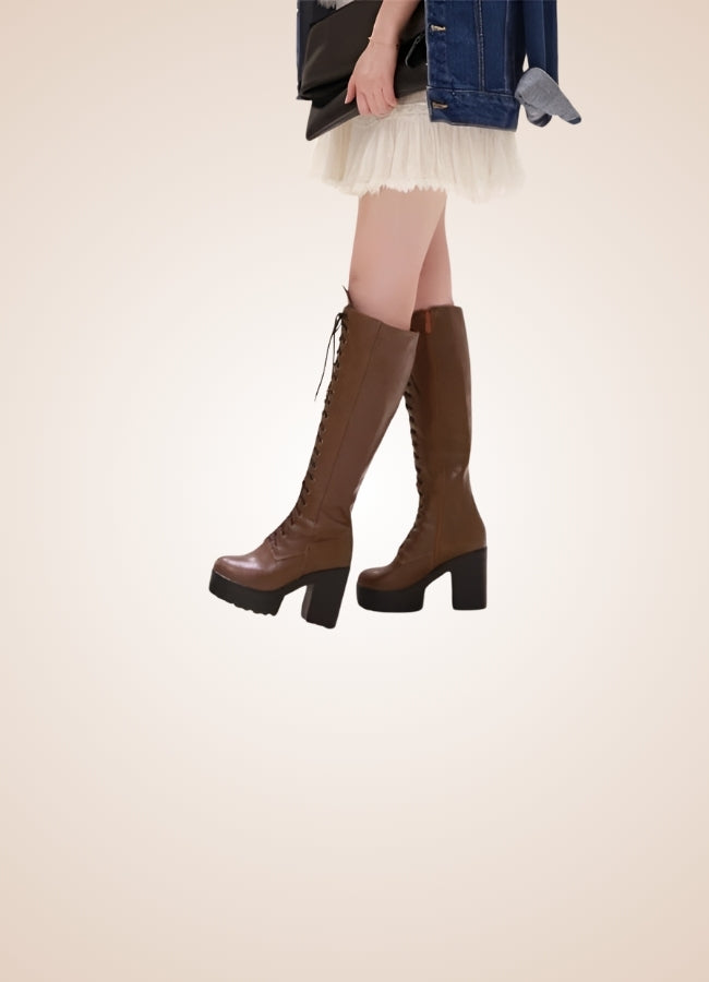 Steampunk Faux Leather Lace Boots - Steampunk Australia