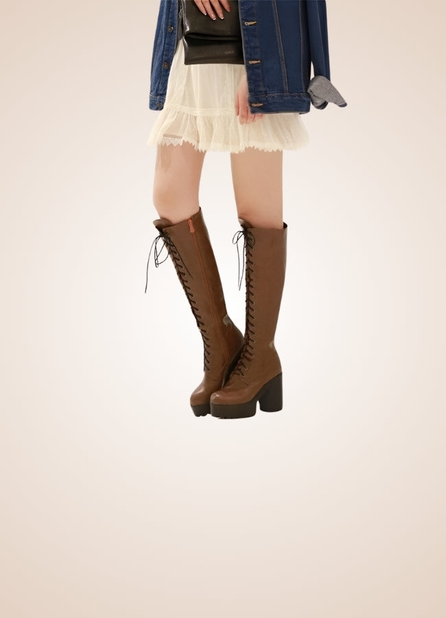 Steampunk Faux Leather Lace Boots - Steampunk Australia