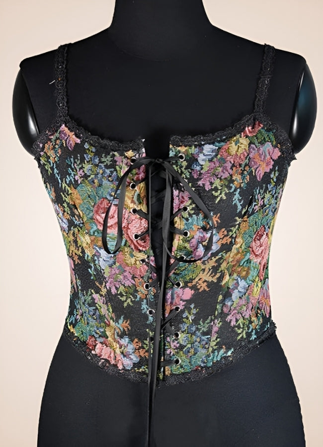 Steampunk Flower Pattern Bustier - Steampunk Australia